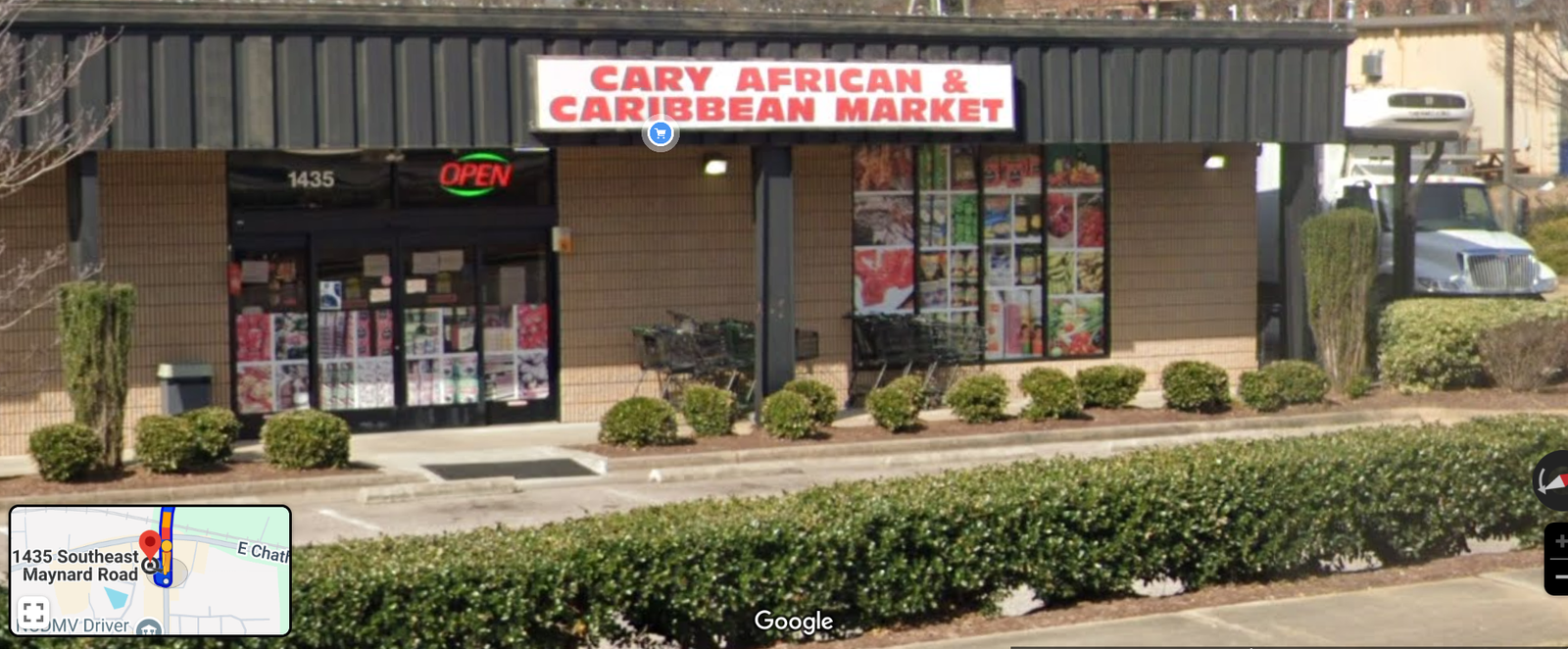 The storefront of Cary African & Caribbean Market
